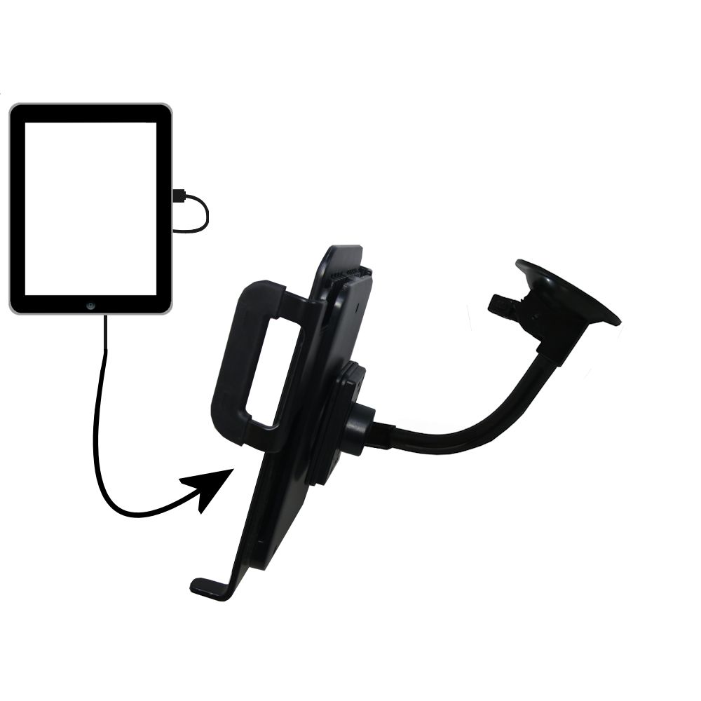 Unique Suction Cup Mount / Holder Stand designed for the Azpen A820 Tablet
