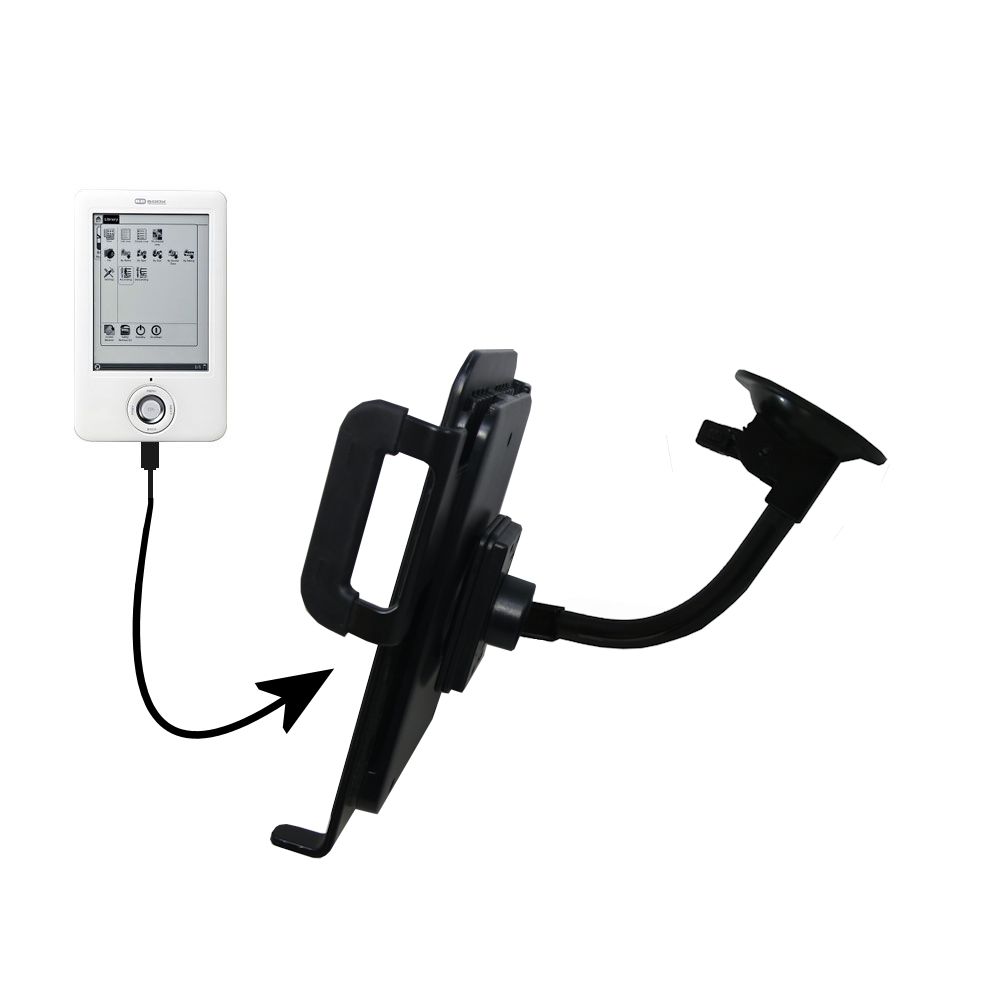 Unique Suction Cup Mount / Holder Stand designed for the BeBook Neo Tablet