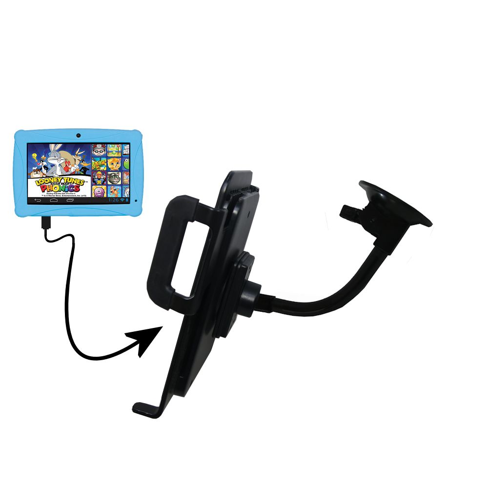 Unique Suction Cup Mount / Holder Stand designed for the ClickN Kids CKP774 Tablet