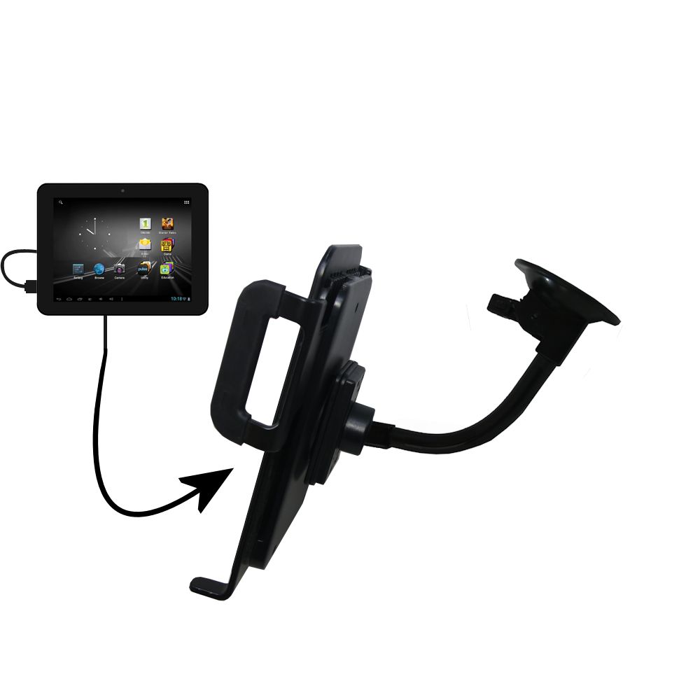 Unique Suction Cup Mount / Holder Stand designed for the D2 D2-721G Tablet