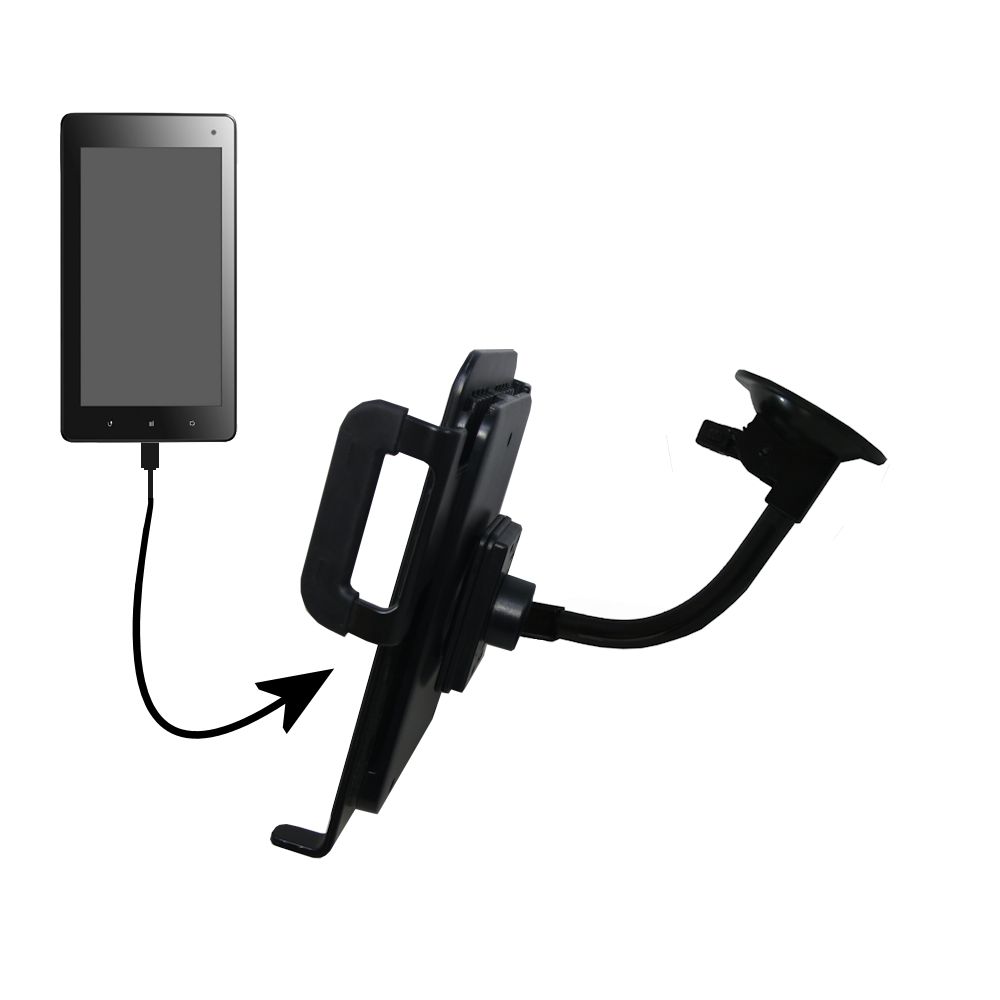 Unique Suction Cup Mount / Holder Stand designed for the Huawei IDEOS S7-301 / S7-303 Tablet