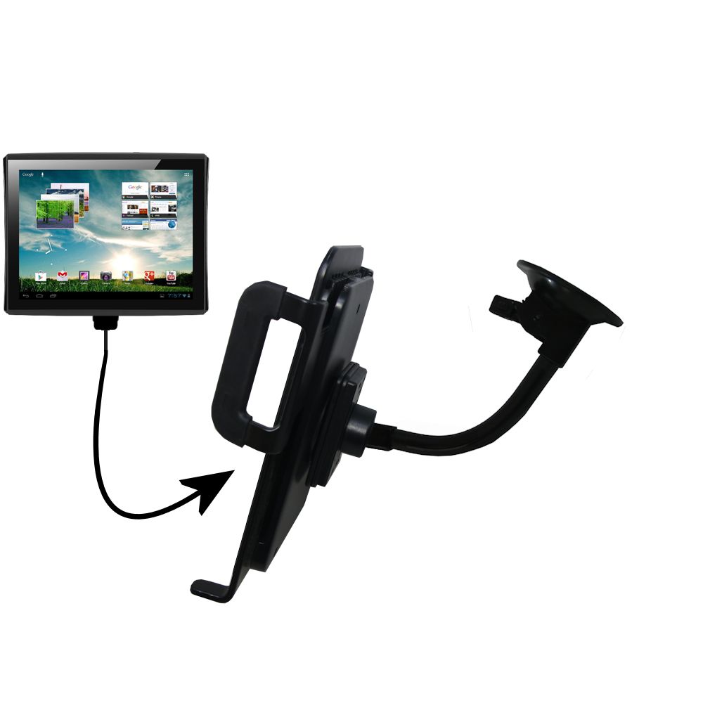 Unique Suction Cup Mount / Holder Stand designed for the Le Pan TC1010 Tablet