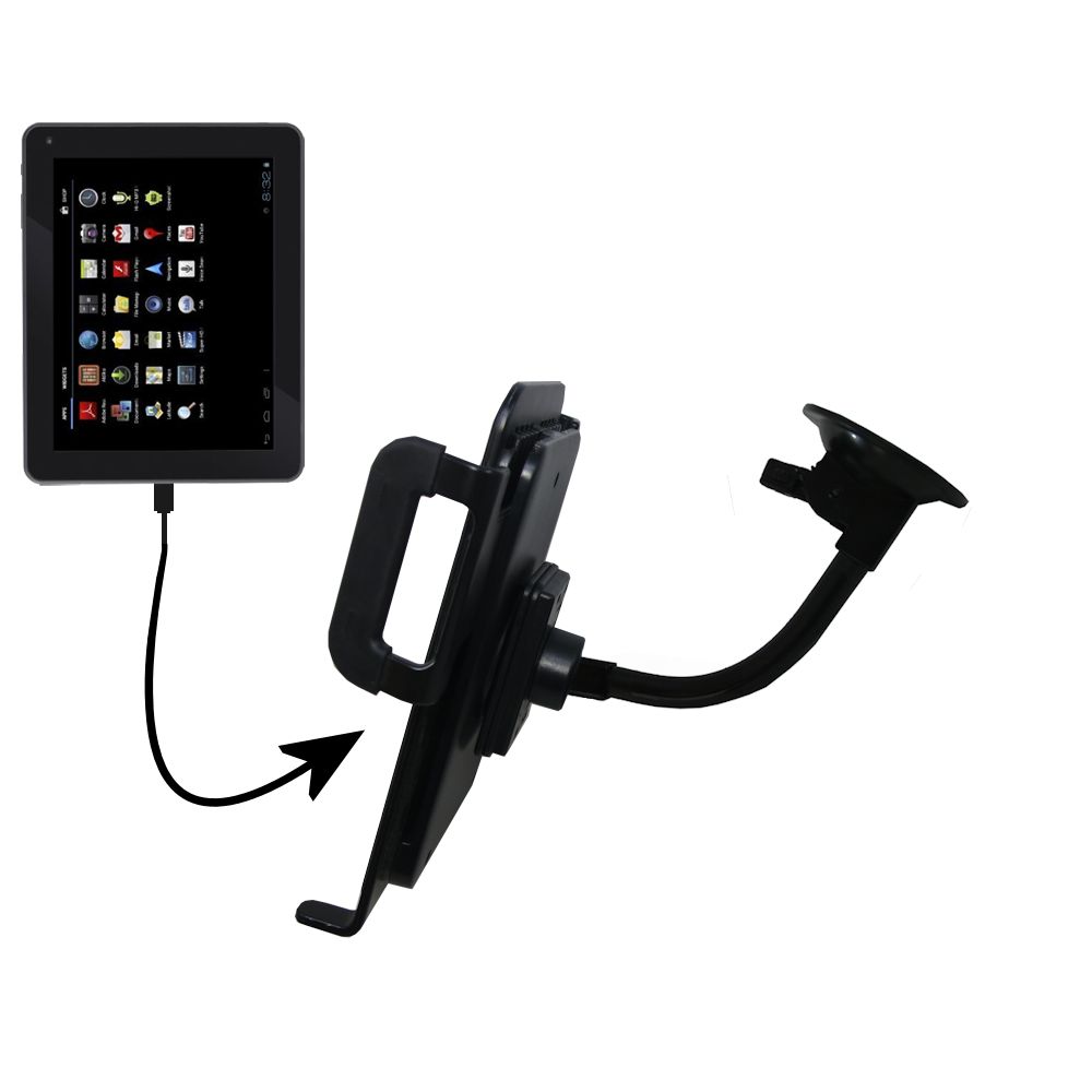 Unique Suction Cup Mount / Holder Stand designed for the Maylong M-970 / M970 Tablet