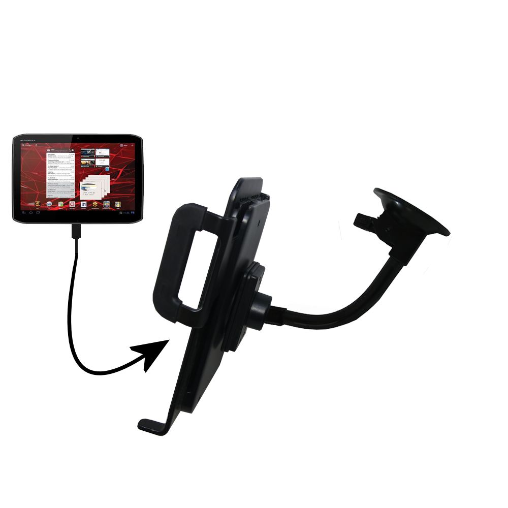 Unique Suction Cup Mount / Holder Stand designed for the Motorola Xoom 2 Tablet