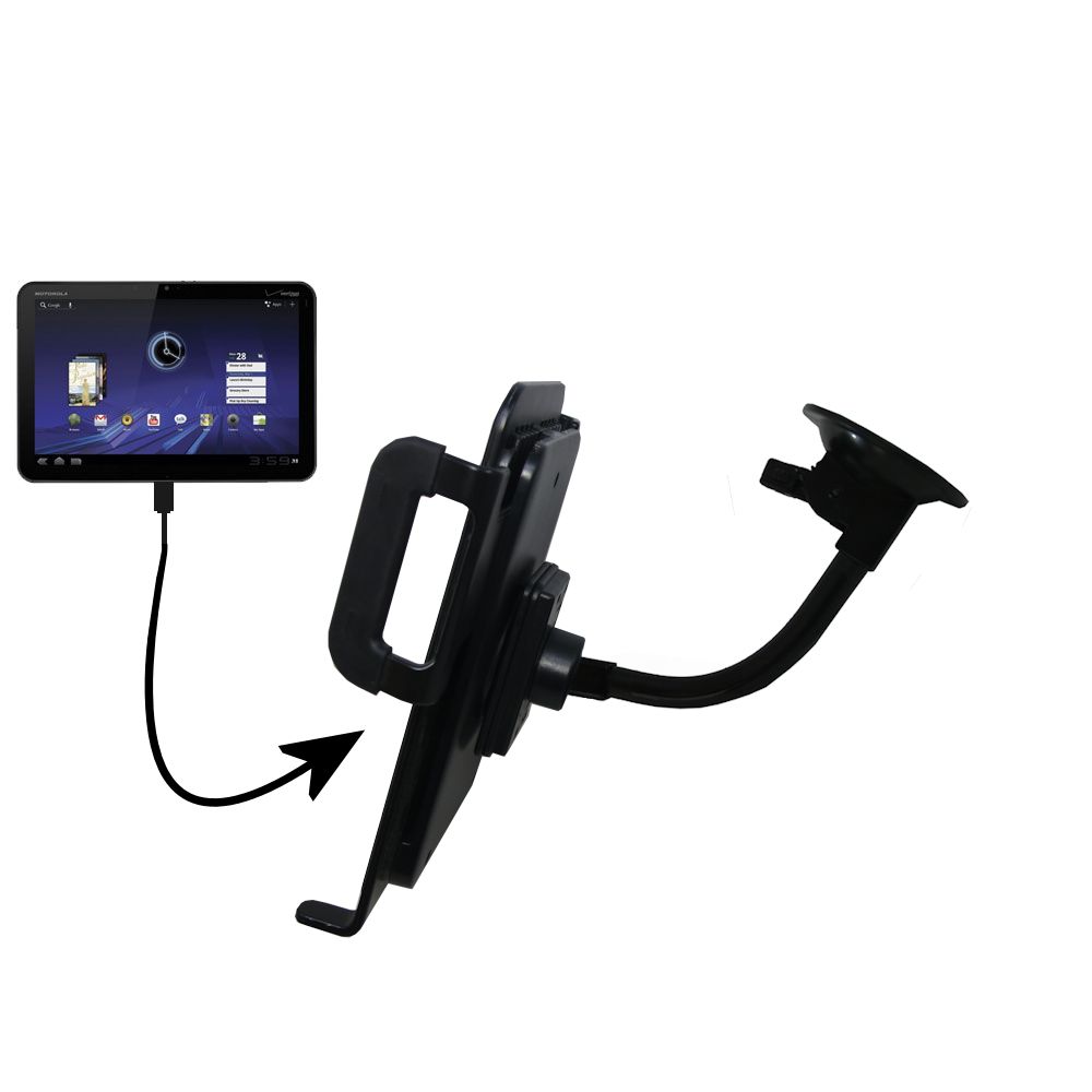 Unique Suction Cup Mount / Holder Stand designed for the Motorola XOOM CDMA Tablet