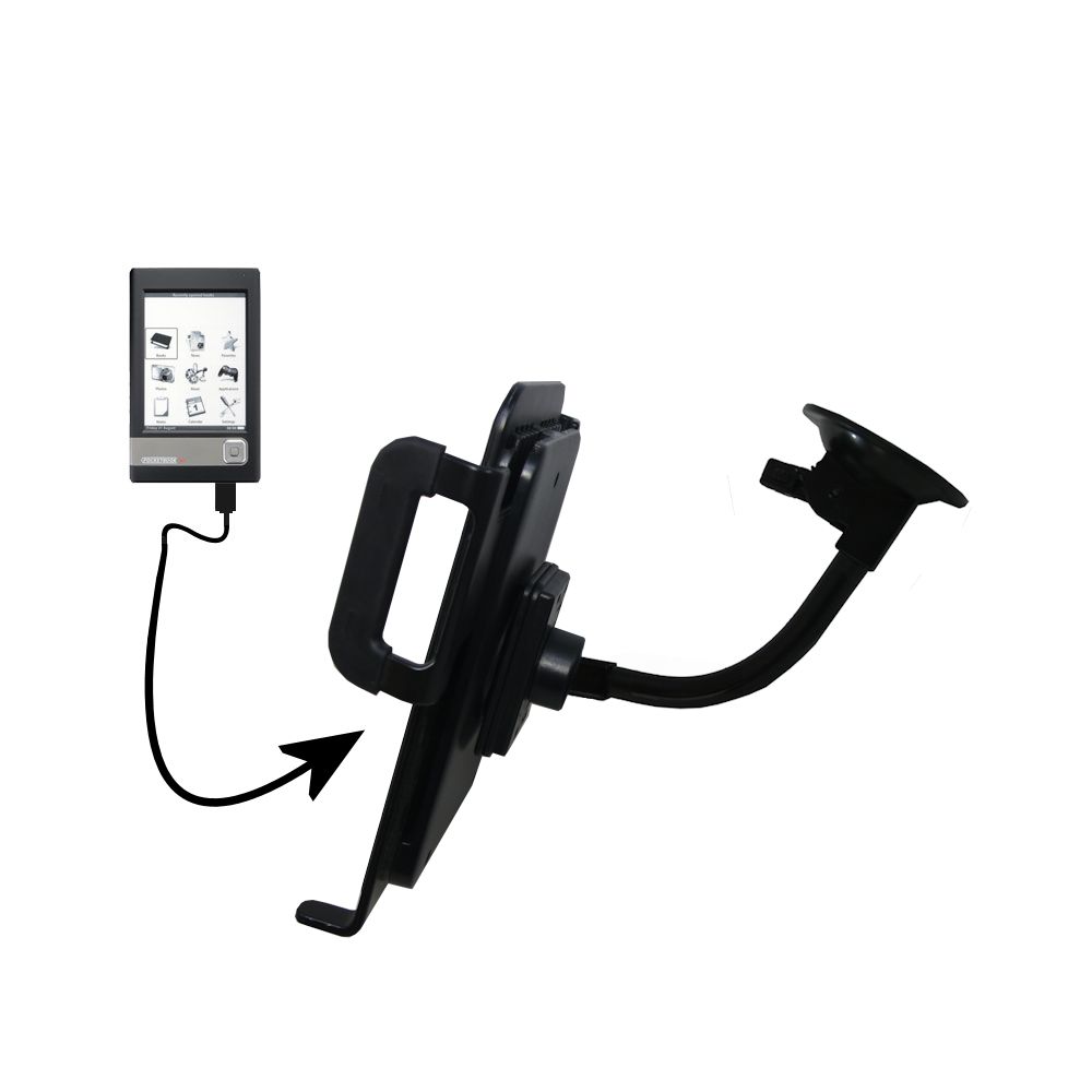 Unique Suction Cup Mount / Holder Stand designed for the Netronix Pocketbook 301 Plus Tablet