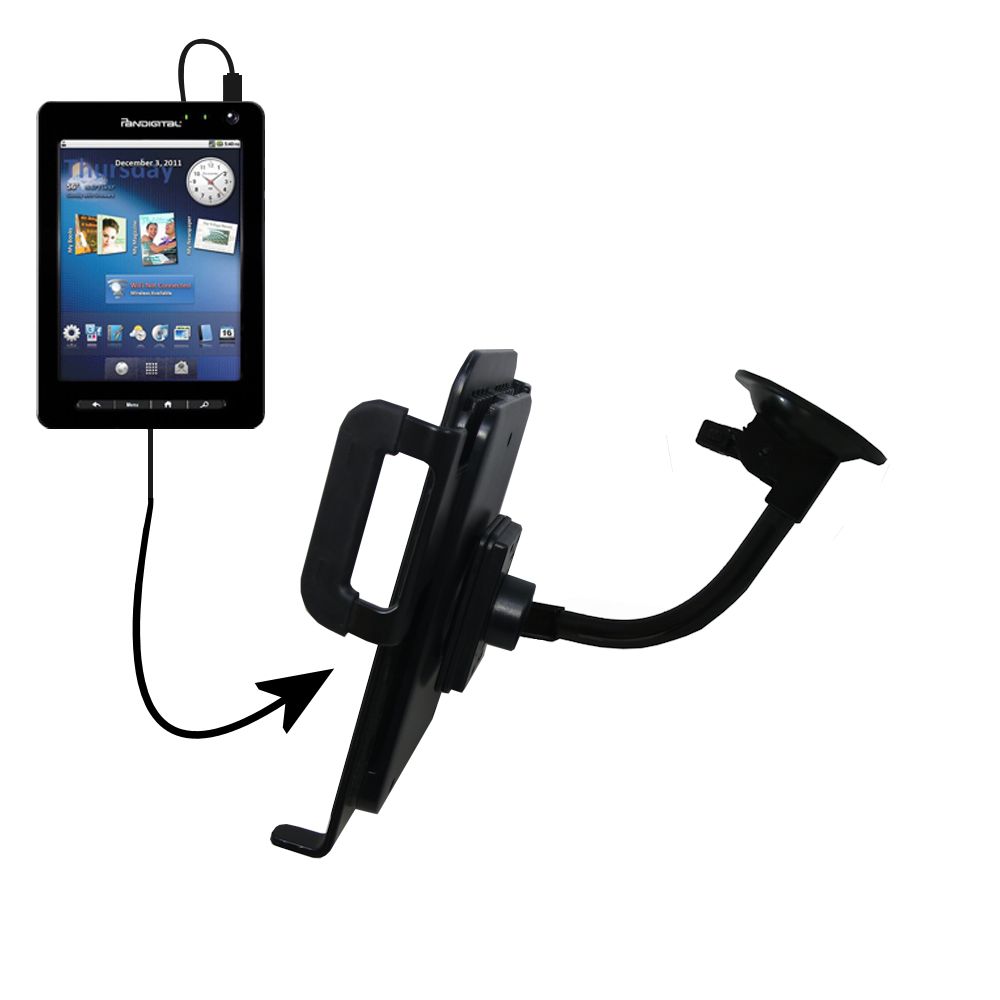 Unique Suction Cup Mount / Holder Stand designed for the Pandigital Star R70B200  Tablet