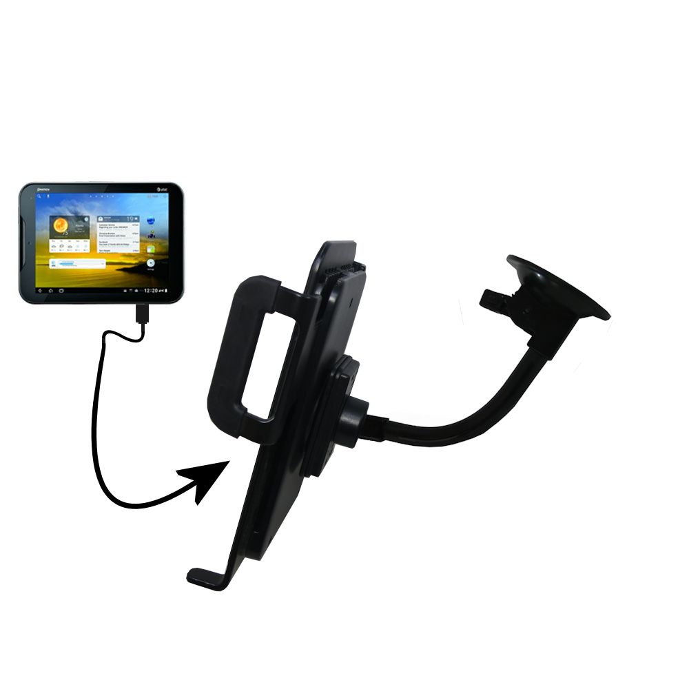 Unique Suction Cup Mount / Holder Stand designed for the Pantech Element Tablet