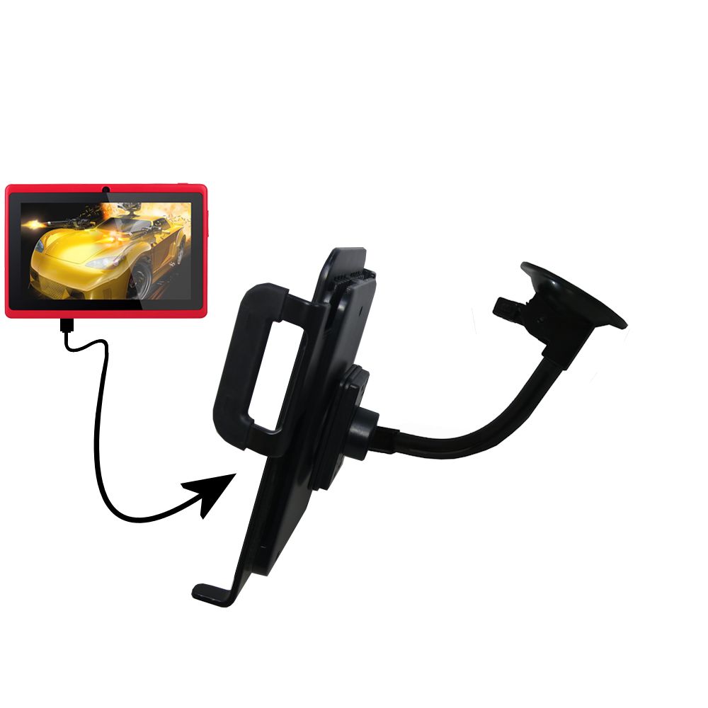 Unique Suction Cup Mount / Holder Stand designed for the Tablet Express Dragon Touch 9 inch A13 MID948B Tablet