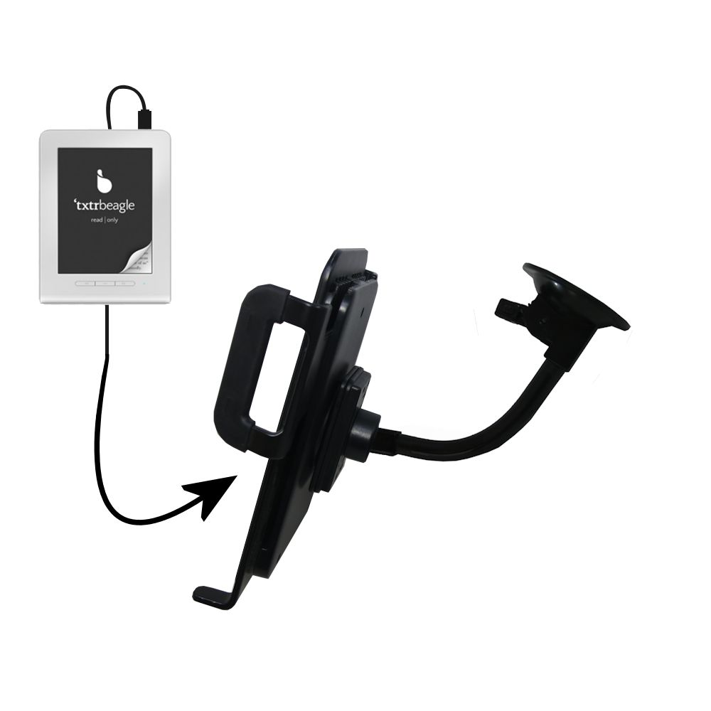 Unique Suction Cup Mount / Holder Stand designed for the txtr GmbH txtr reader Tablet