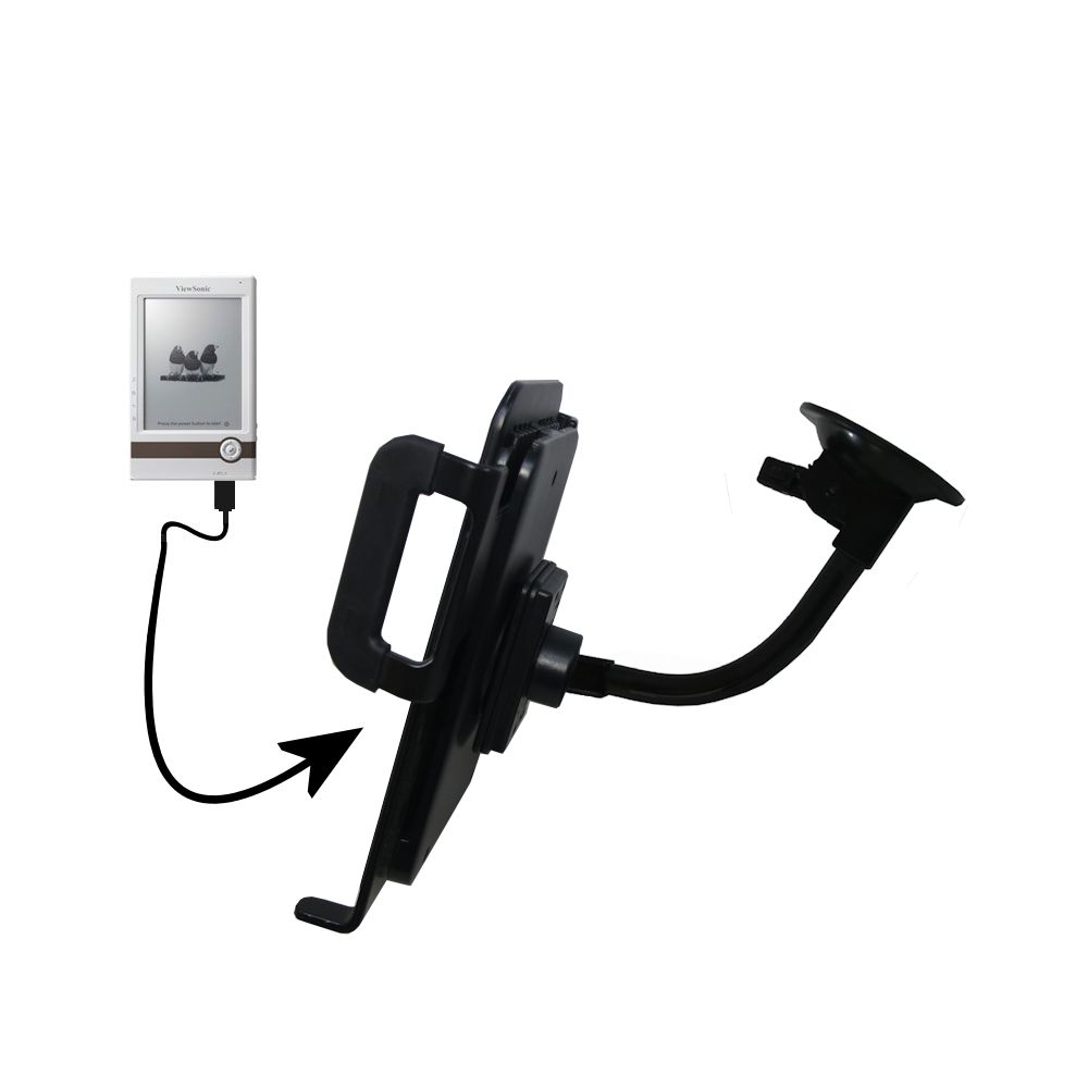 Unique Suction Cup Mount / Holder Stand designed for the ViewSonic VEB612 Tablet