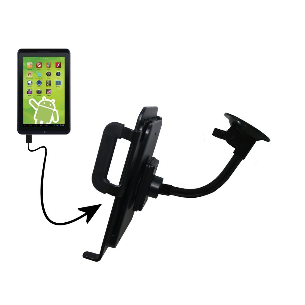 Unique Suction Cup Mount / Holder Stand designed for the Zeki Android Tablet TBD1083B TBD1093B Tablet