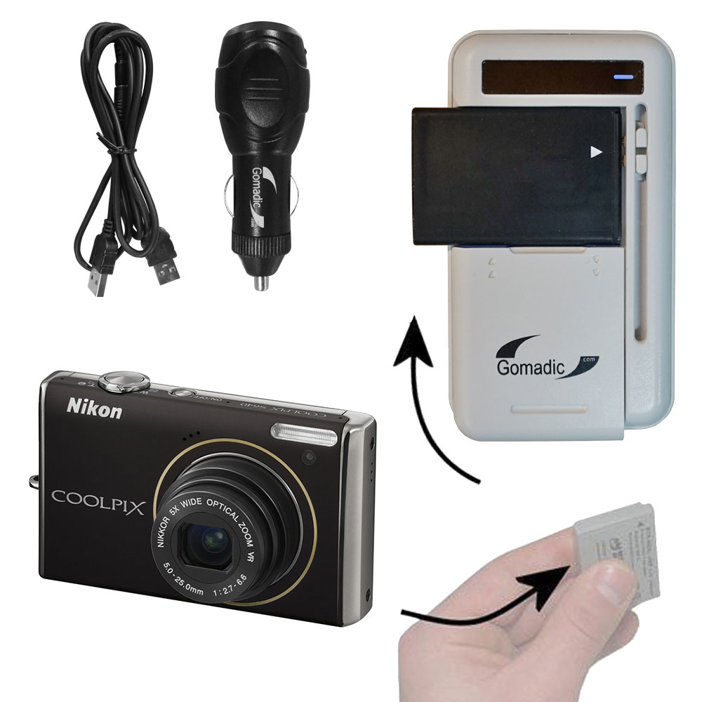 Amazingly Powerful Home Charge Design Built with Gomadic Brand TipExchange Advanced Rapid Wall AC Charger Compatible with Nikon Coolpix S640
