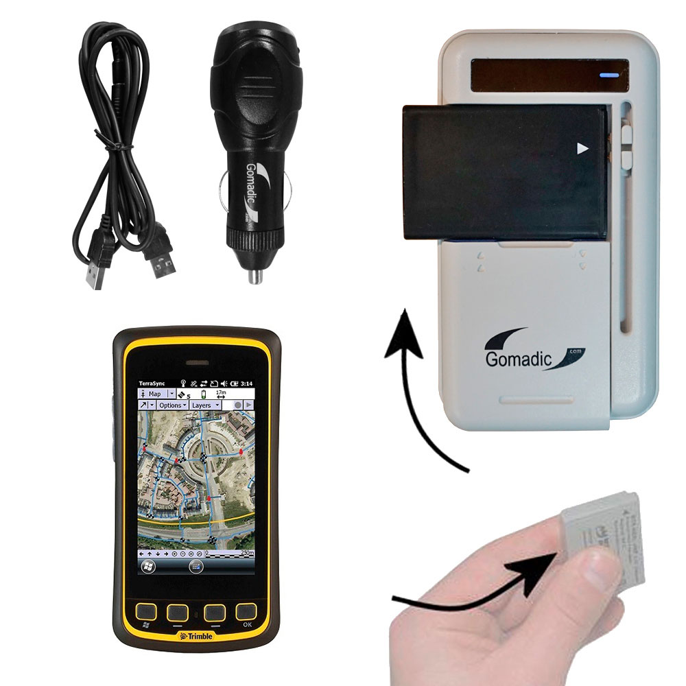 Gomadic Portable External Battery Charging Kit suitable for the Trimble