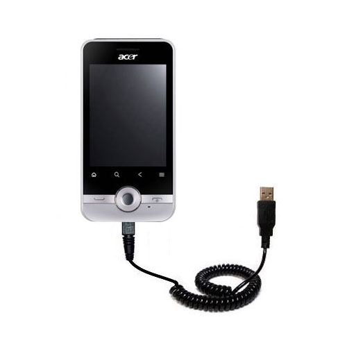 Coiled USB Cable compatible with the Acer beTouch E120