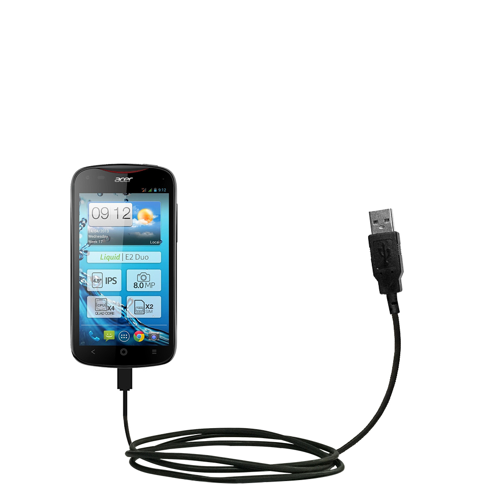 USB Cable compatible with the Acer Liquid E2