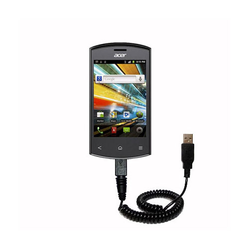 Coiled USB Cable compatible with the Acer Liquid Express