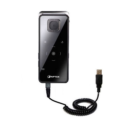 Coiled USB Cable compatible with the Aiptek PocketCinema v20 V10