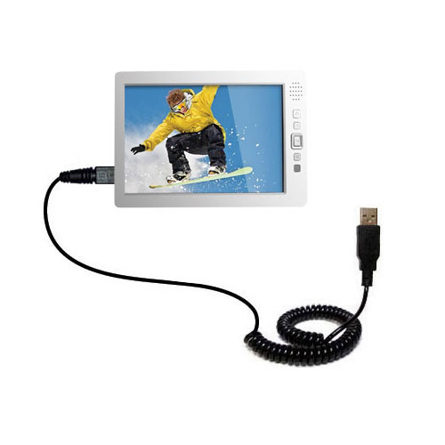 Coiled USB Cable compatible with the Aluratek  APMP101F Video Player