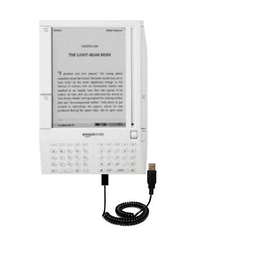 Coiled USB Cable compatible with the Amazon Kindle (1st Generation)