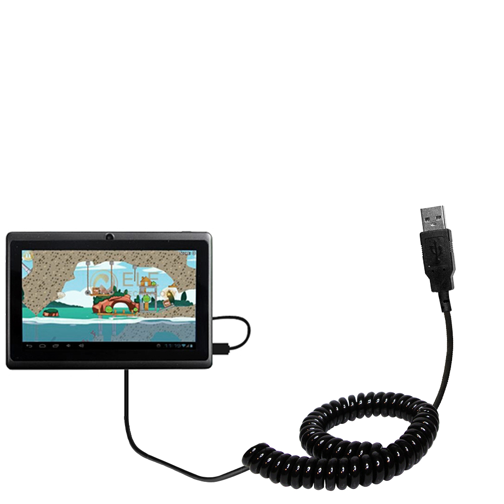 Coiled USB Cable compatible with the Android Allwinner A13