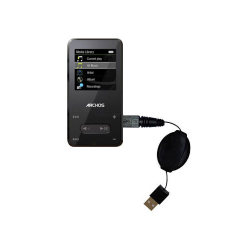 Retractable USB Power Port Ready charger cable designed for the Archos 18 18b Vision A18VB and uses TipExchange