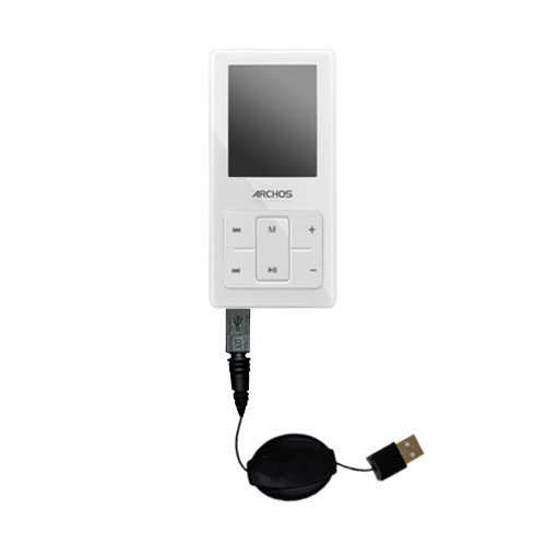 Retractable USB Power Port Ready charger cable designed for the Archos 2 / 3 and uses TipExchange