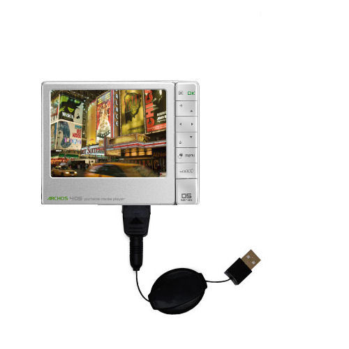 Retractable USB Power Port Ready charger cable designed for the Archos 405 and uses TipExchange