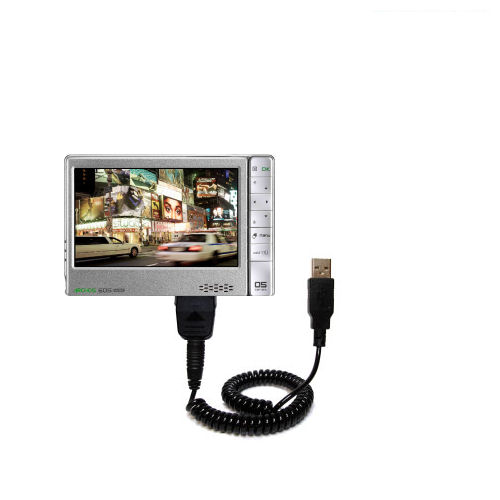 Coiled USB Cable compatible with the Archos 605 WiFi