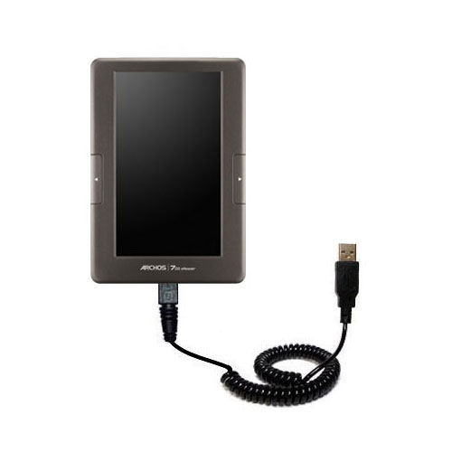 Coiled USB Cable compatible with the Archos 70 eReader