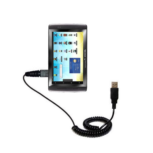 Coiled USB Cable compatible with the Archos 70 Internet Tablet