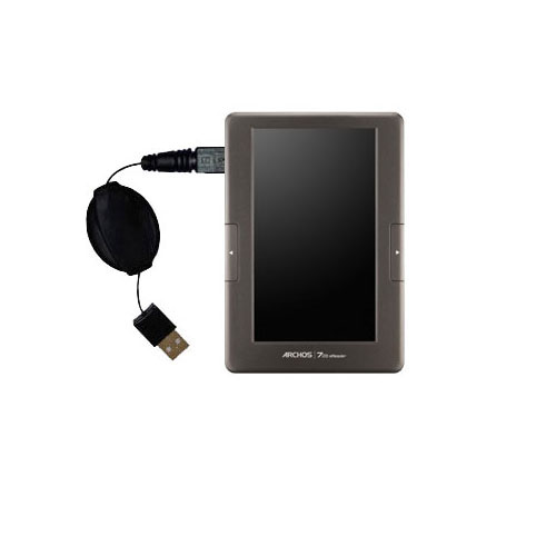 Retractable USB Power Port Ready charger cable designed for the Archos 70b and uses TipExchange