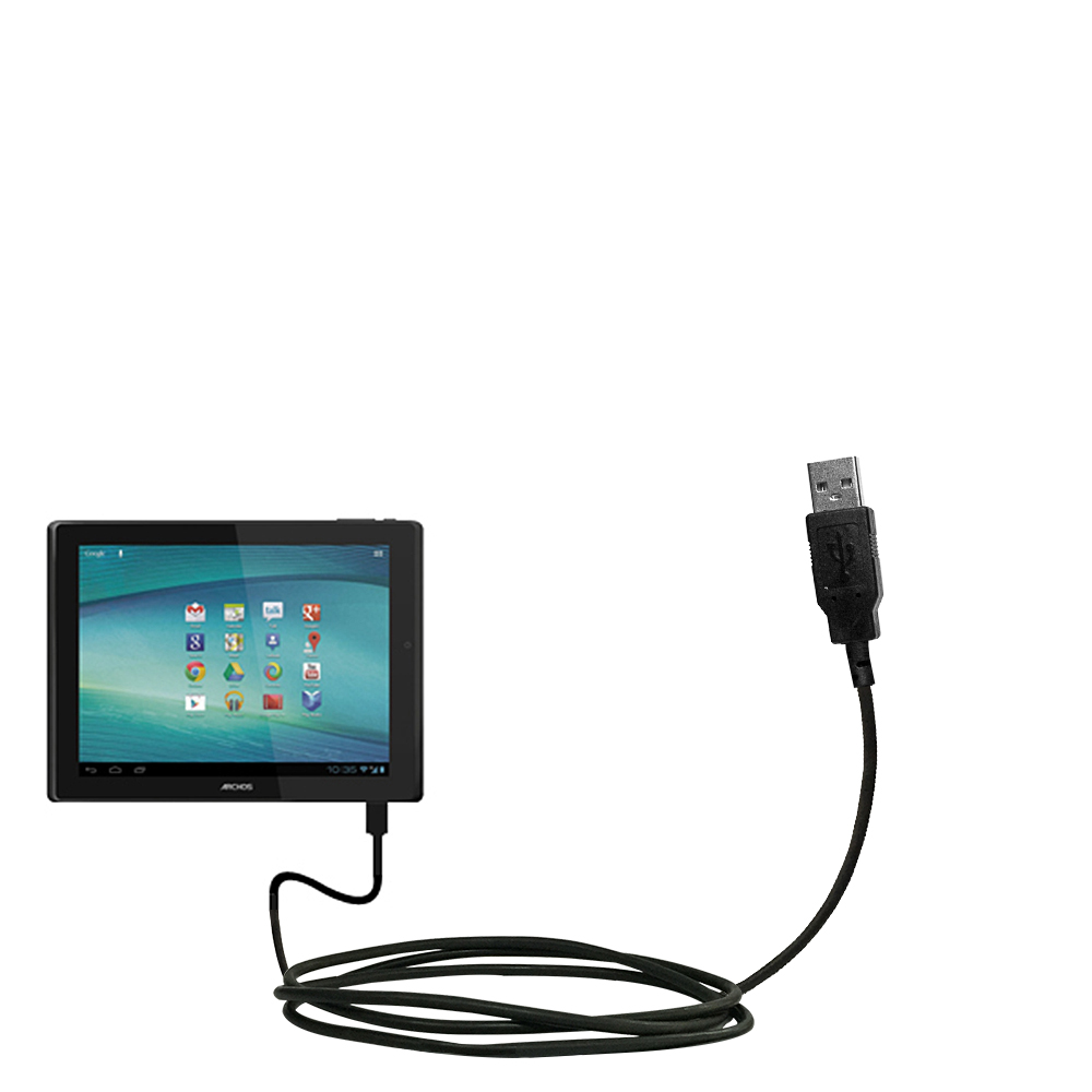 Classic Straight USB Cable suitable for the Archos 97 Xenon with Power Hot Sync and Charge Capabilities - Uses Gomadic TipExchange Technology