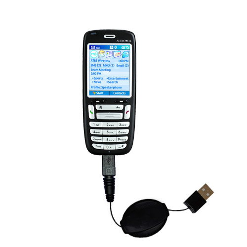 Retractable USB Power Port Ready charger cable designed for the Audiovox SMT 5600 and uses TipExchange
