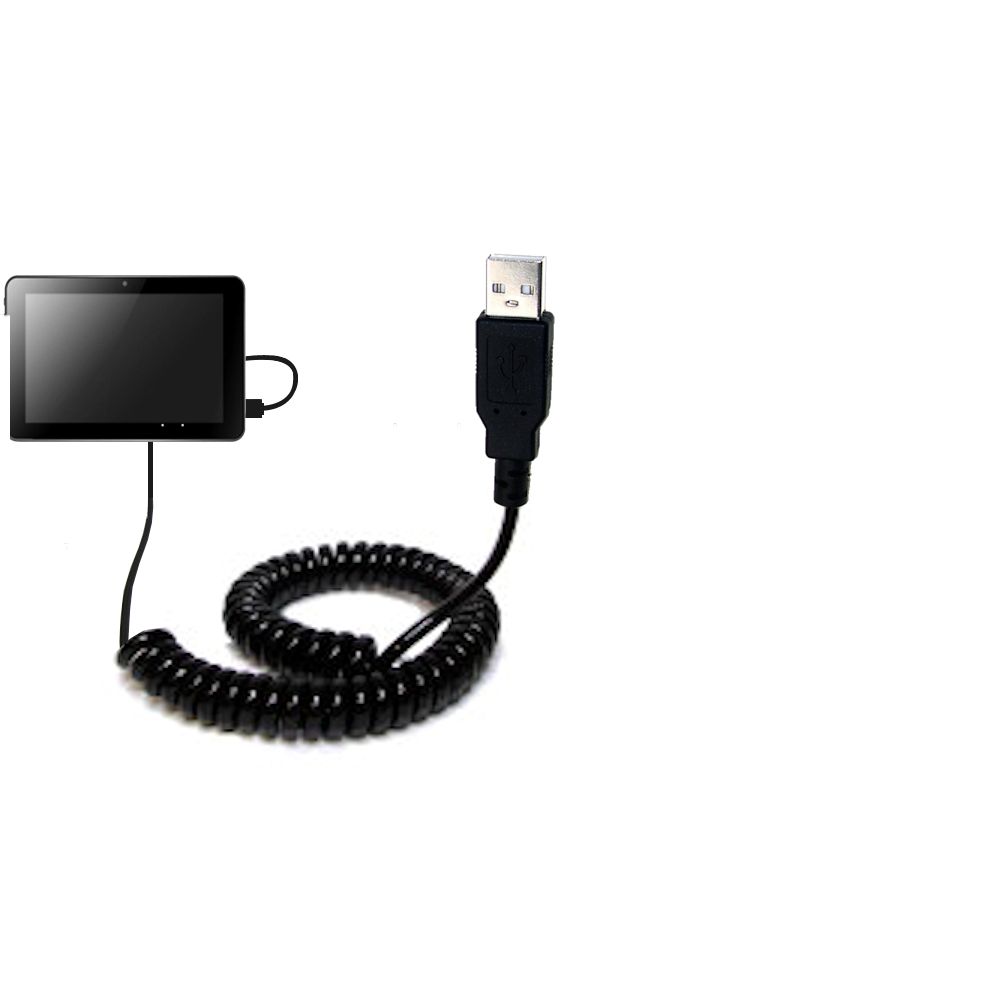 Coiled USB Cable compatible with the Avatar Sirius S702-R1B-2