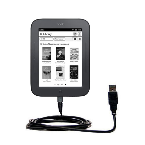 USB Cable compatible with the Barnes and Noble Nook Touch Reader