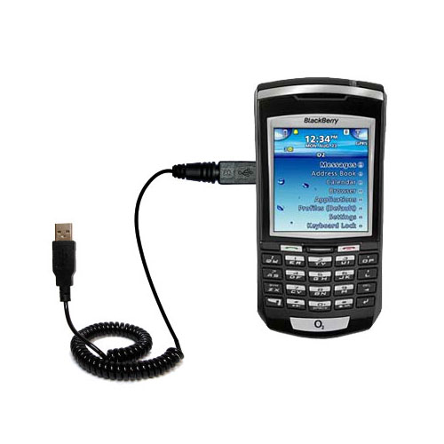 Coiled USB Cable compatible with the Blackberry 7100x