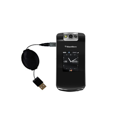 Retractable USB Power Port Ready charger cable designed for the Blackberry 8210 8220 8230 and uses TipExchange