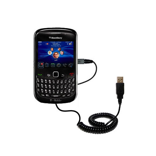 Coiled USB Cable compatible with the Blackberry 8530