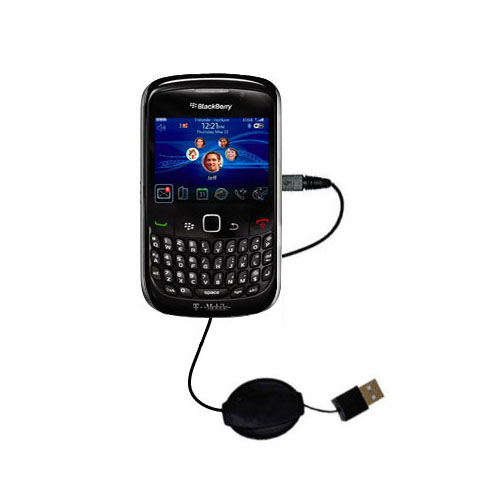 Retractable USB Power Port Ready charger cable designed for the Blackberry 8530 and uses TipExchange