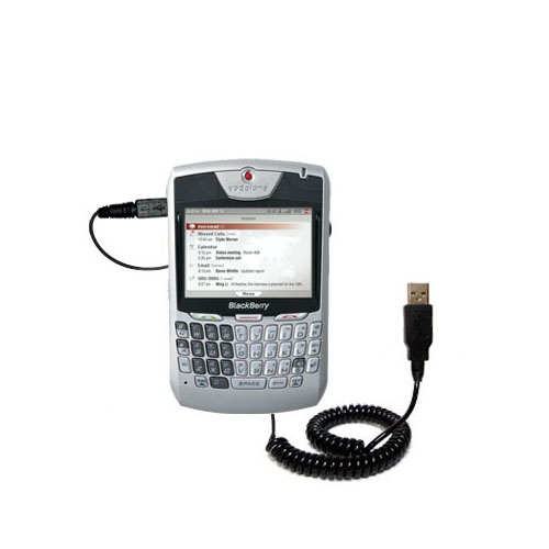 Coiled USB Cable compatible with the Blackberry 8707v