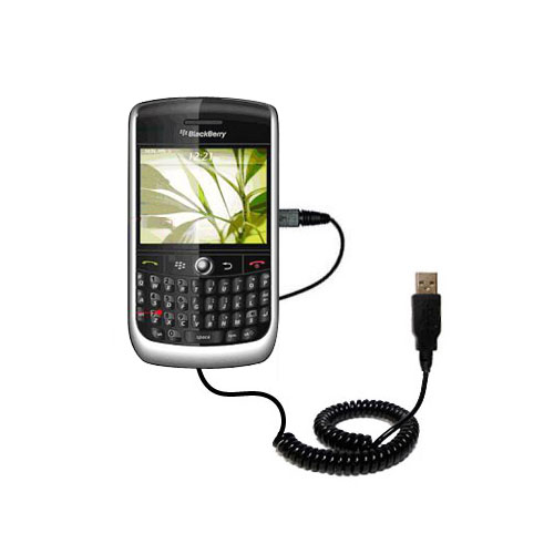 Coiled USB Cable compatible with the Blackberry 9300