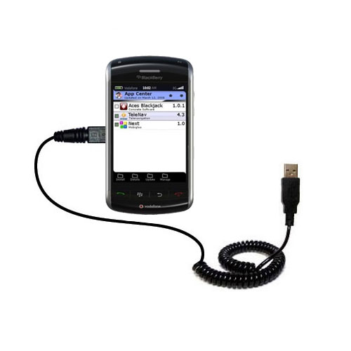 Coiled USB Cable compatible with the Blackberry 9570