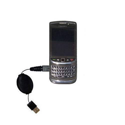 Retractable USB Power Port Ready charger cable designed for the Blackberry 9930 and uses TipExchange