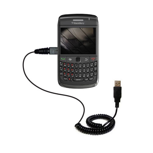 Coiled USB Cable compatible with the Blackberry Apollo