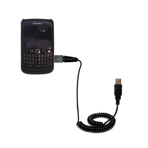 Coiled USB Cable compatible with the Blackberry Atlas 8910
