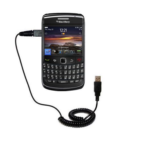 Coiled USB Cable compatible with the Blackberry Bold 9780