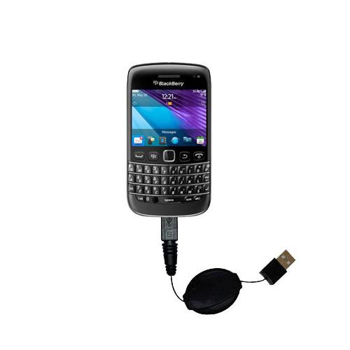 Retractable USB Power Port Ready charger cable designed for the Blackberry Bold 9790 and uses TipExchange