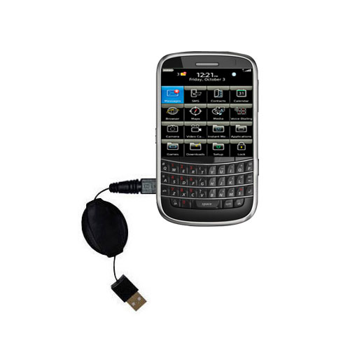 Retractable USB Power Port Ready charger cable designed for the Blackberry Bold Touch and uses TipExchange