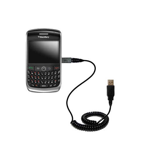 Coiled USB Cable compatible with the Blackberry Curve 8930